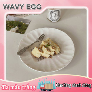 Ins đơn giản phong cách hàn quốc hoa văn hoa cúc đĩa gốm đĩa cổ điển đĩa tráng miệng，dĩa đựng hoa quả