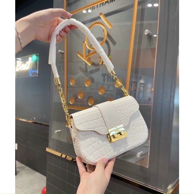 Túi xách nữ kẹp nách vân rắn lót nhung đeo chéo đeo vai nữ đẹp đi chơi dự tiệc sang chảnh