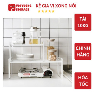 Kệ chia ngăn tủ bếp để đồ nhà bếp lắp ghép voi vuông