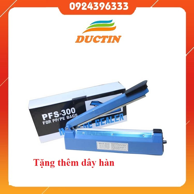 Máy dán miệng túi dập tay 30cm Đức Tín hàn túi nilon dài 30cm nhanh và chắc chắn