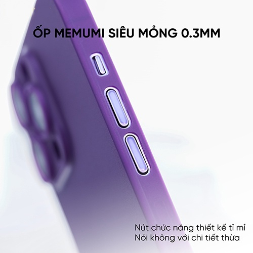 Ốp lưng MEMUMI siêu mỏng nhẹ cho iPhone 15 / 15 ProMax, 12 / 13 / 14 Pro / 14 ProMax Chống bám vân tay