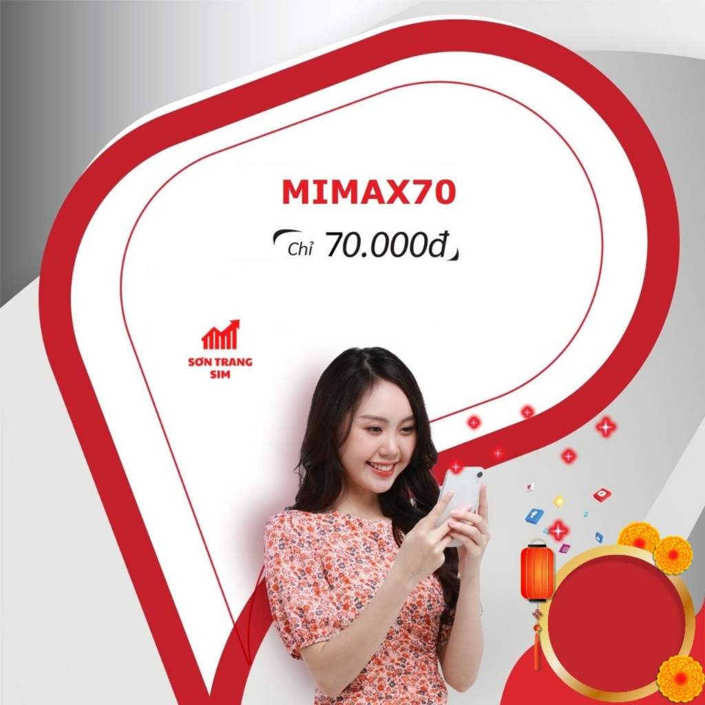 Sim Viettel 4G, sim 4G Viettel UMAX70 - UMAX90 Data Không Giới Hạn, max băng thông Chỉ Từ 70k/Tháng