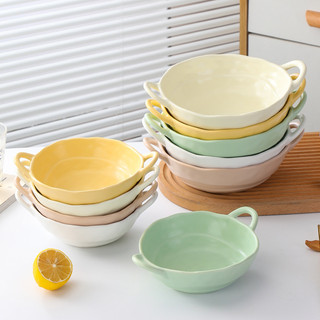 (HOT) Thố nướng 2 quai kiểu Nhật màu pastel độc đáo - Tô canh Chén Dĩa bát đĩa nhà hàng sứ cao cấp không chì