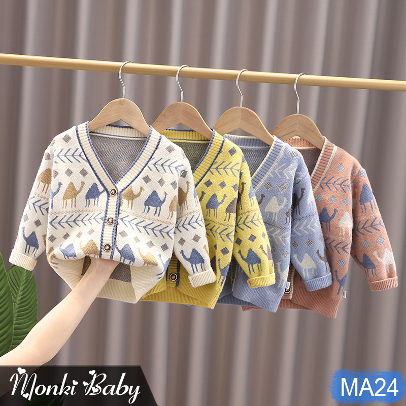 Áo khoác len cardigan dài tay bé trai, mẫu cao cấp, chất len mịn đẹp, kiểu dáng thời trang, tinh tế | MA21 | MA24