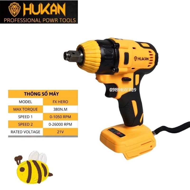 🥇thân máy siết bulông hukan Fx-hero ⚡ hàng chính hãng lực siết 380N⚡