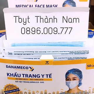 Khẩu Trang Y Tế Đã Tiệt Trùng Danameco [hộp 50 chiếc,01 chiếc/bao nilon]