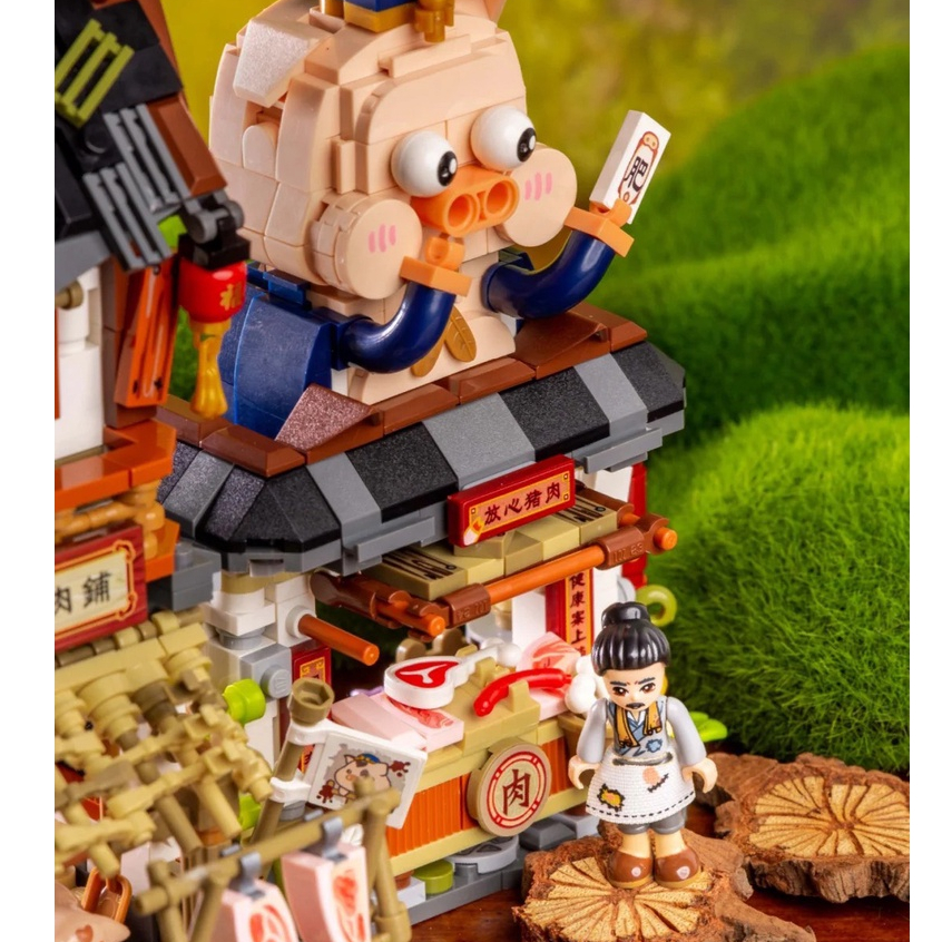 Đồ chơi lắp ráp khối xây dựng building blocks mini LOZ mô hình Butcher's shop 1942