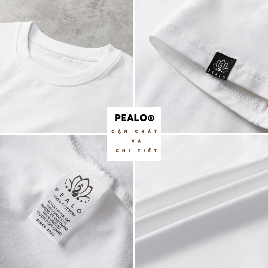 Áo Thun Unisex PEALO ZEBRA áo phông nam nữ basic cotton 4 chiều cao cấp