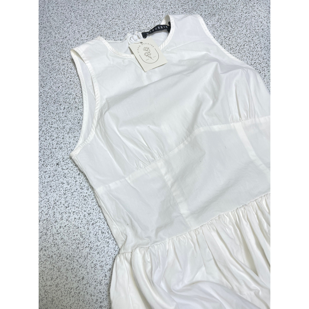 V1634 Váy dáng dài WEPHOBIA hàng hiệu chính hãng thời trang nữ màu trắng size M secondhand thanh lý ký gửi