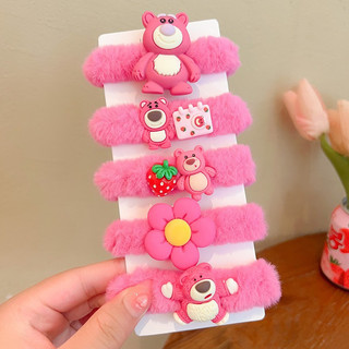 Dây cột tóc lông gấu hồng Lotso