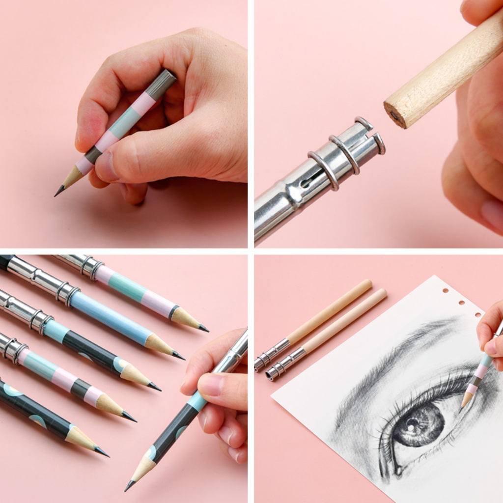 Cây nối chì 1 đầu/ 2 đầu, nối bút chì gỗ đường kính 8mm và 10mm