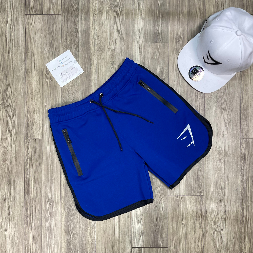 Quần đùi tập gym nam DO GYM SHOP thun poly không xù lông, thoáng mát, logo thêu