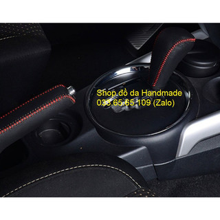 [Da bò] Bao da cần số + phanh tay Mitsubishi outlander số tự động, hàng loại 1