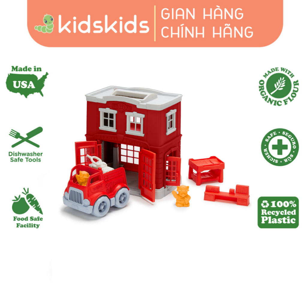 Bộ Đồ Chơi Trạm Cứu Hỏa Green Toys Cho Bé Từ 2 - 6 Tuổi