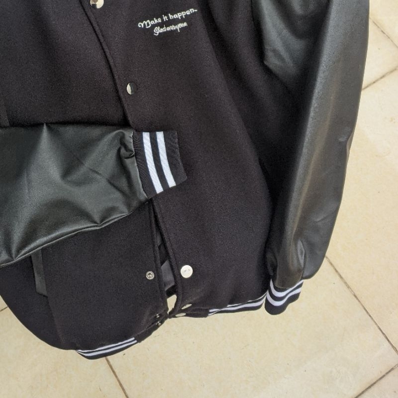 Áo bomber tay da hàng cao cấp