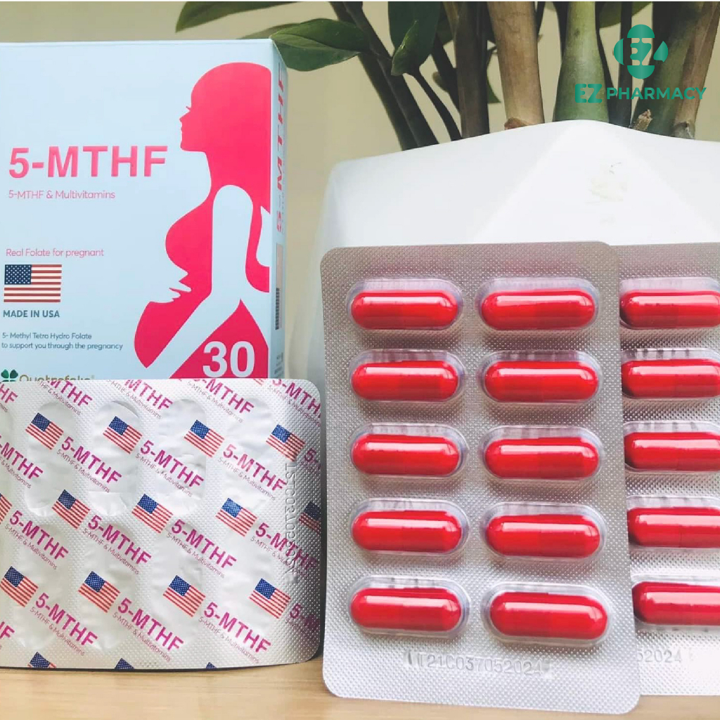 Viên uống 5-MTHF Hỗ trợ sinh sản, tăng khả năng mang thai, cung cấp dưỡng chất cần thiết cho thai kỳ 30 viên