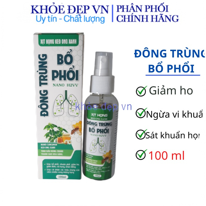 Xịt Đông trùng bổ phổi- lọ 10ml