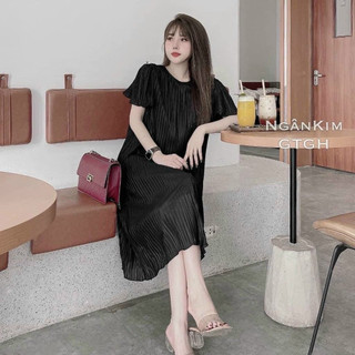 [xả kho] váy bầu cao cấp cực sang chảnh💕chất lụa nhung siêu siêu mát💕from rộng💕free size 43~67kg