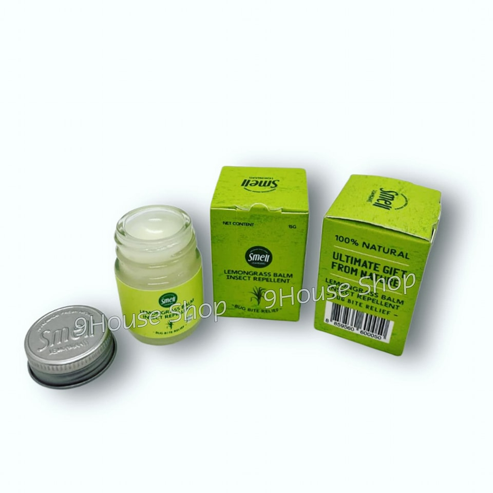(Smell) 01 Hủ Cao Sả Bôi Côn Trùng Smell 100% Tự Nhiên Thái Lan 15gr (bé sơ sinh &amp; phụ nữ có thai)