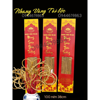 Hương, nhang tài lộc thiên trường hộp 100 nén - hương sạch, tàn cong, ít khói