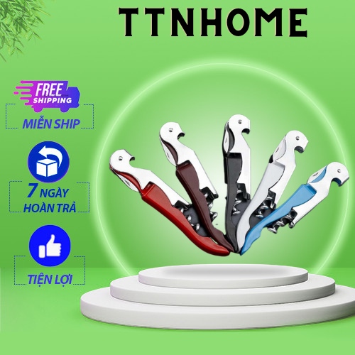 Dụng cụ khui mở bia rượu đa năng 3 in 1 thép không rỉ