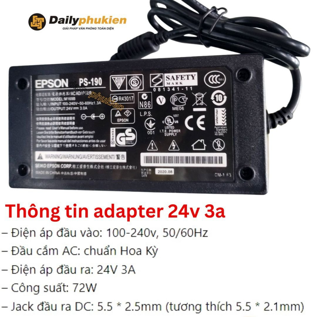 Adapter nguồn màn hình tivi LG 24V 2.7A / 3A dailyphukien