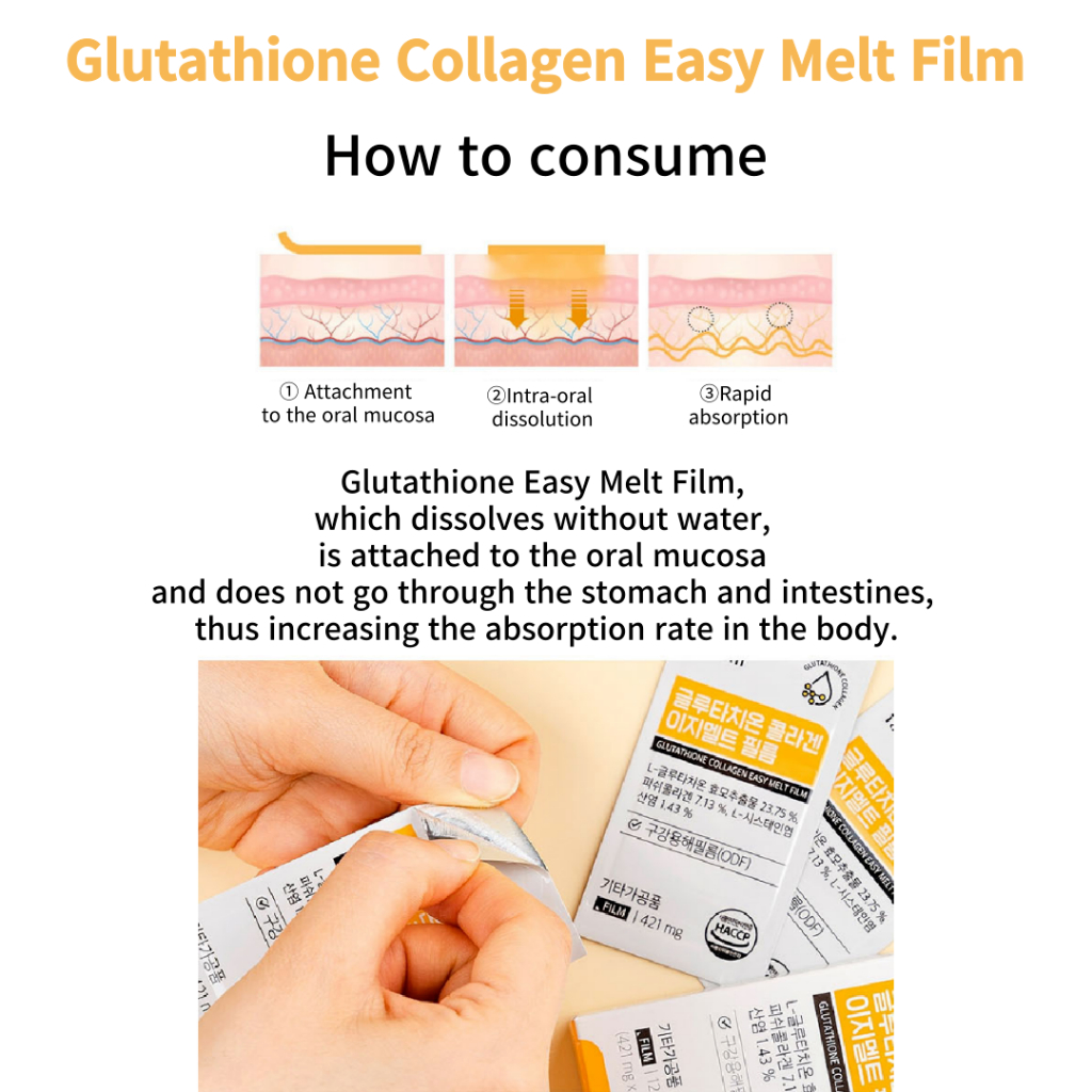 🇰🇷 HURUM_official⭐Iammi Glutathione Collagen Film tan chảy 30 tờ / Fish collagen selenium vitamin C glutathione effect