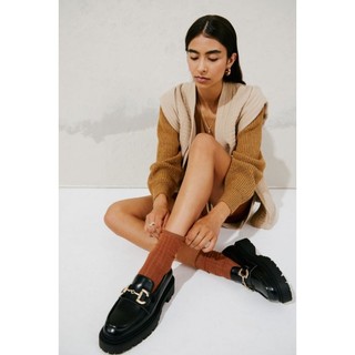 Giày chunky loafers Love Toxic vnxk giày mọi búp bê sục lười nữ đế độn tăng chiều cao xuất khẩu dư xịn