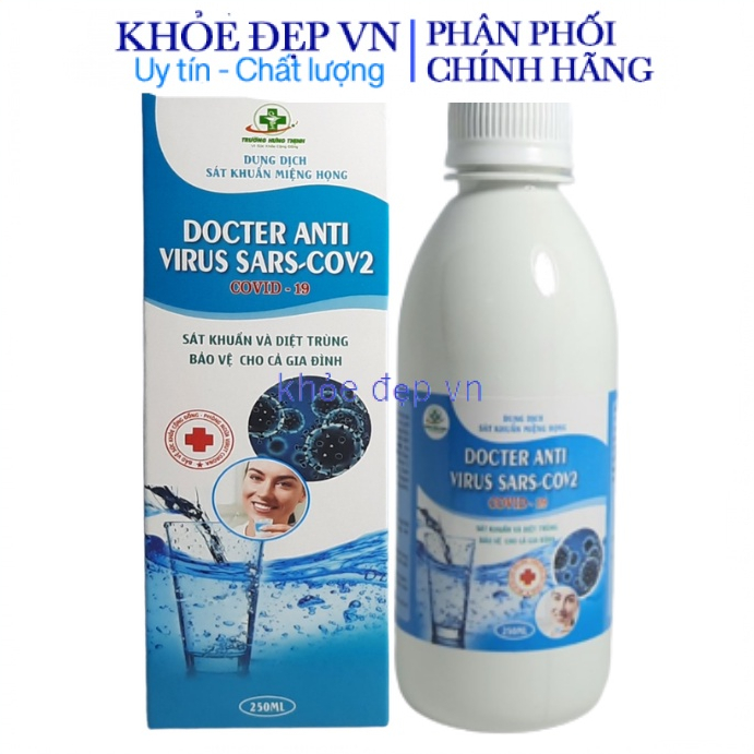 Dung dịch sát khuẩn miệng họng DOCTER ANTI VIRUS SARS-COV2 COVID-19