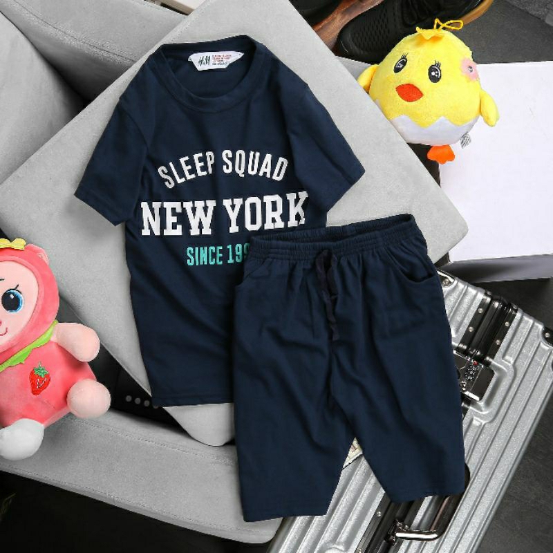 Bộ bé trai tay ngắn  chất vải cotton mềm size đại 20-50 kg