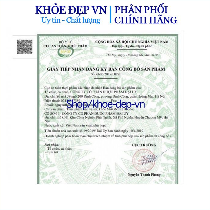 Viên uống Magie B6 Đại Uy bổ sung magie, vitamin B và khoáng chất cho cơ thể – Hộp 100 viên