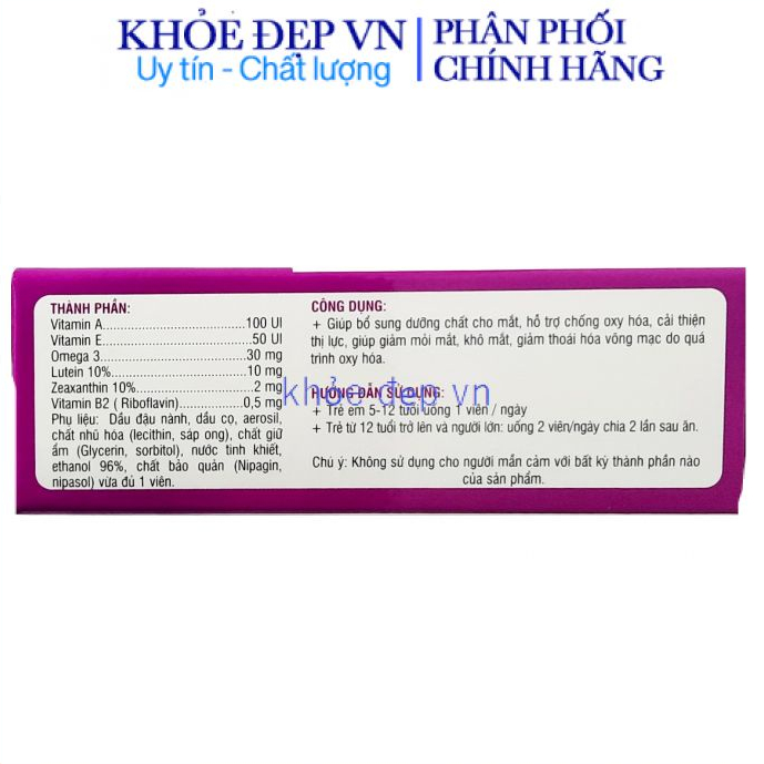 Viên uống bổ mắt EYE PRETTY GOLD hộp 30 viên