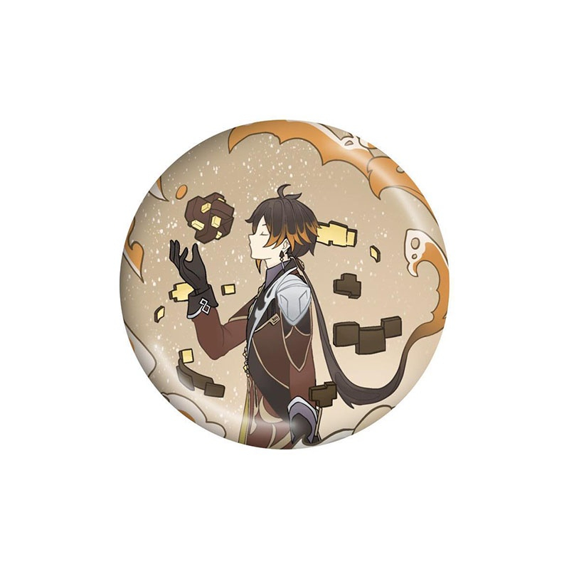 (Bay xung quanh) Huy hiệu IN HÌNH Genshin Impact game chibi dễ thương tiện lợi