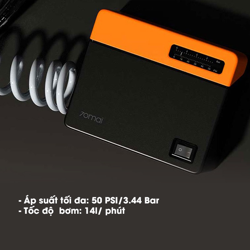 Bơm Lốp Ô Tô - Bơm Lốp Xe Hơi Siêu Nhanh 70 Mai Chính Hãng Bảo Hành 12 Tháng