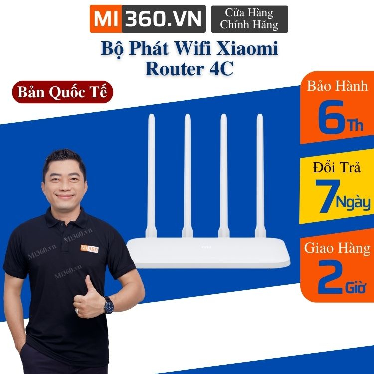 [Mã SKAMSALE11 giảm 10% đơn 200k] Bộ Phát Wifi Xiaomi Router 4C - BH 6 Tháng - Hàng Chính Hãng