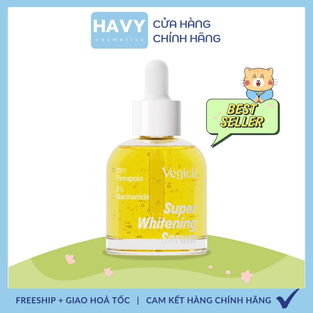 Tinh Chất Dứa Dưỡng Trắng Vegick Super Whitening Serum 30ml