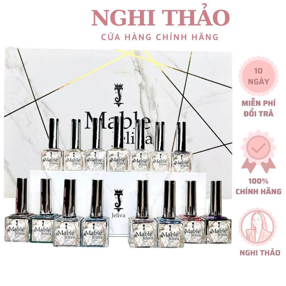 Set cồn loang nail Jeliva 15 màu