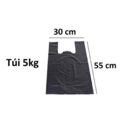 1kg túi bóng đen siêu mỏng, siêu dai dùng để đóng hàng, đựng rác