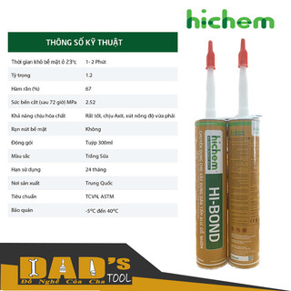 Keo chuyên dụng cho xây dựng 300ml trắng - hichem hibond