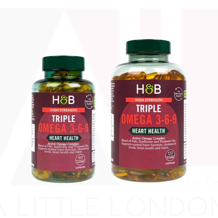 120 Viên dầu cá Holland & Barrett Omega 369, Omega 3 Fish, Cod Liver Oil