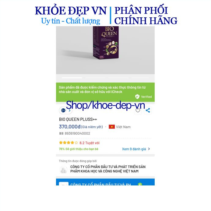 Viên uống đẹp da Sâm tố nữ Bio Queen Pluss trắng da giảm lão hóa , ngừa nám tàn nhang hộp 30 viên