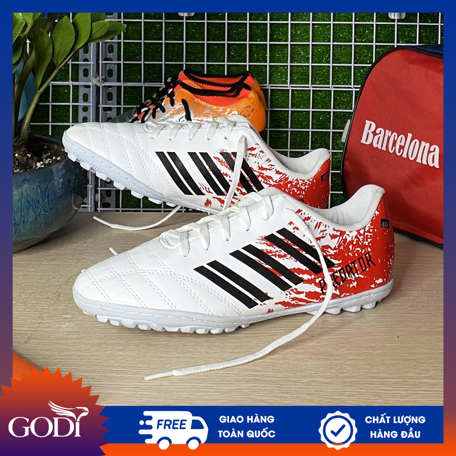 Giày đá bóng size 36, size 37, size 38 đến size 43 giá rẻ màu trắng đỏ, Giày đá banh nam nữ, con gái & trẻ em GODI Sport