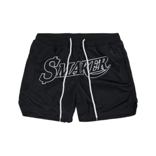   SMAKER  Quần đùi nam kiểu thể thao quần short vải lưới mesh cao cấp - LOGO MESH SHORT IN BLACK 