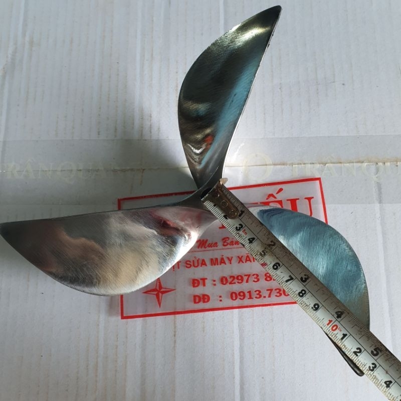 Chân vịt inox ab 3 cánh 6.0 và 6.5 máy nhong  loại bóng gương cam kết như hình giá sỉ