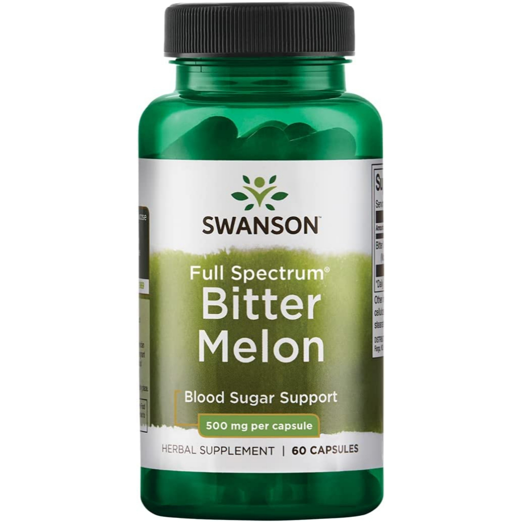 Swanson Full Spectrum Bitter Melon 500mg - Viên uống mướp đắng hỗ trợ đường huyết cho người bệnh tiểu đường 60 viên