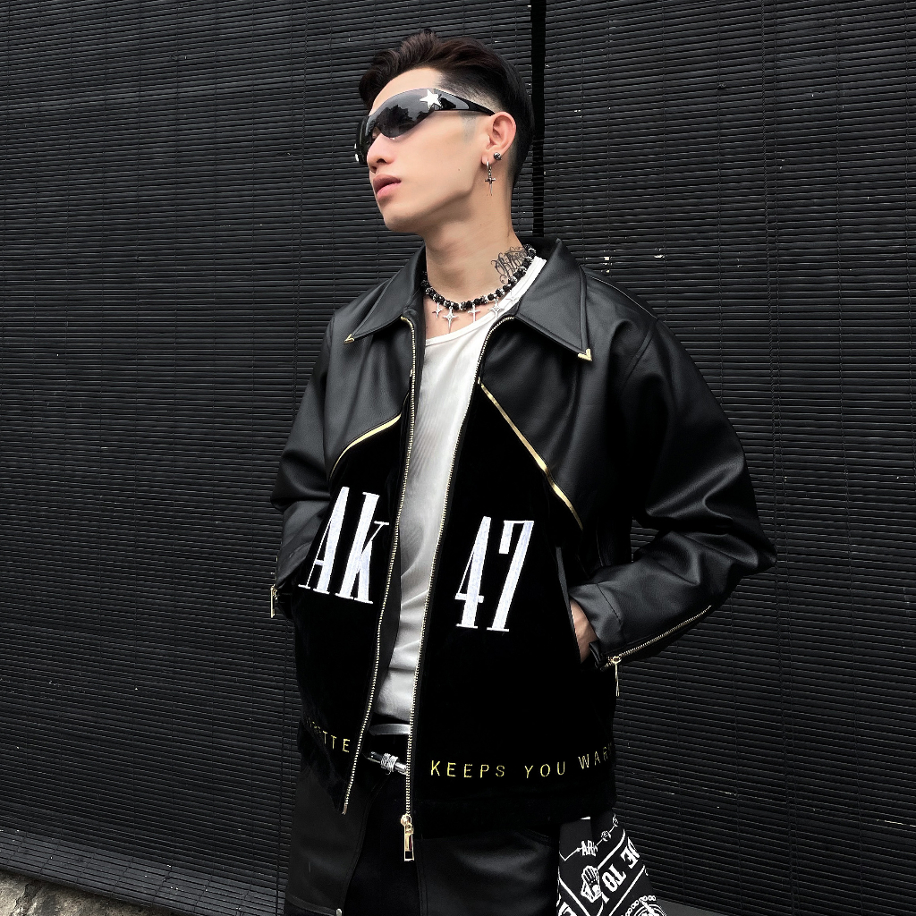 Áo khoác Da Cigarette đen - Black Cigarette Leather Jacket