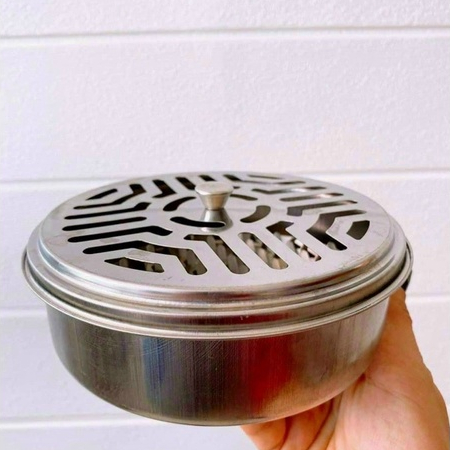 Khay Đựng Nhang Muỗi Inox Có Nắp Đậy chống bỏng
