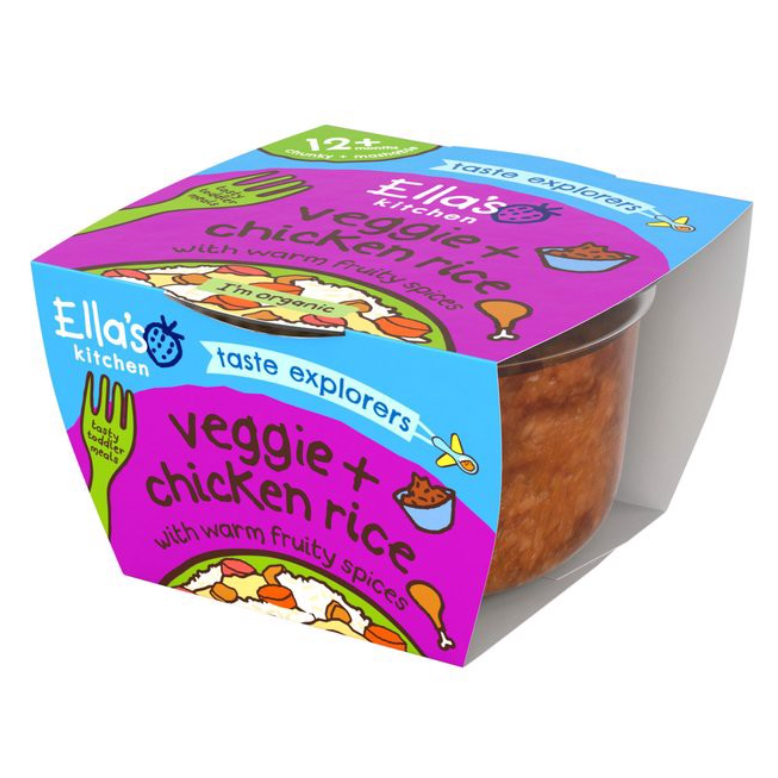 Cháo, Mỳ Nui thịt hầm rau củ hữu cơ ăn dặm Ella's Kitchen cho bé từ 12 tháng 200g - Bữa ăn chính dinh dưỡng