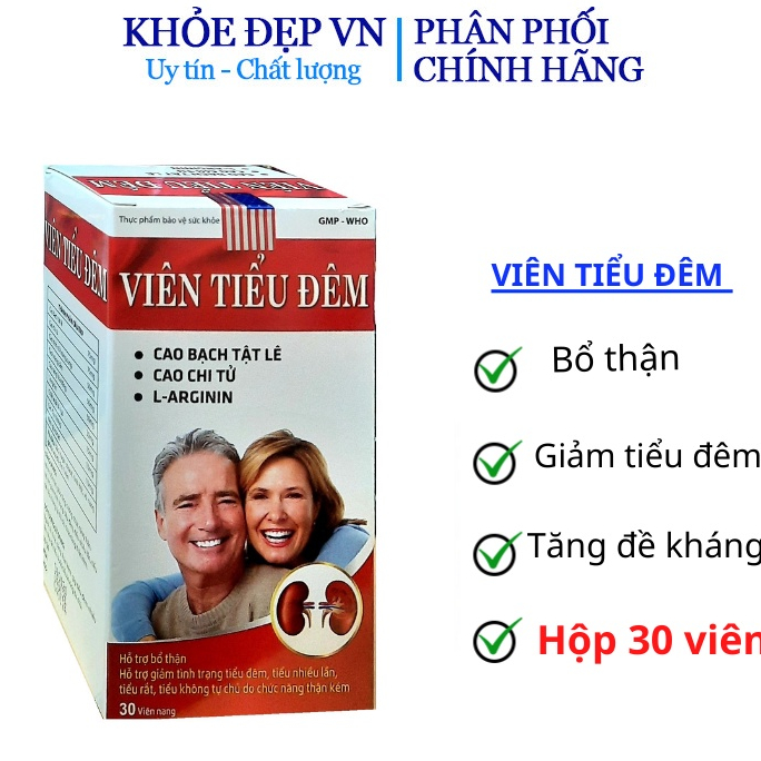 Viên tiểu đêm hộp 30 viên giảm tiểu đêm, tiểu nhiều lần, tiểu rắt, tiểu không tự chủ