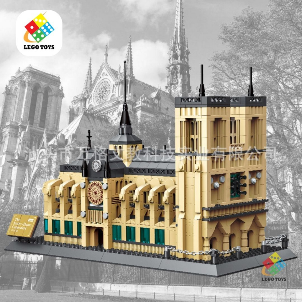 LEG0 Nhà Thờ Đức Bà Paris - Đồ Chơi Lắp Ráp Mô Hình Công Trình Kiến Trúc Nổi Tiếng Thế Giới - Tặng Dây Nháy Phát Sáng